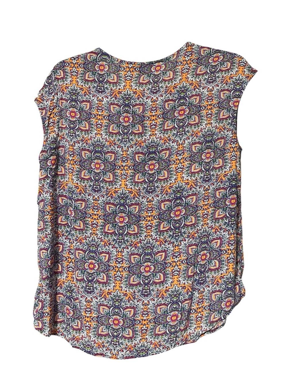 🌴 Adrienne Viitadini Mosaic Cap Sleeve Blouse - Picture 3 of 4